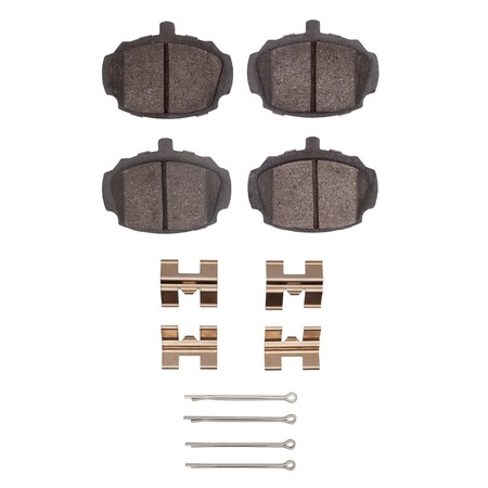 Dynamic Friction Co 3000 Ceramic Brake Pads and Hardware Kit, Low Dust, Low Copper Ceramic, 100% Asbestos-free, Front 1310-0027-01